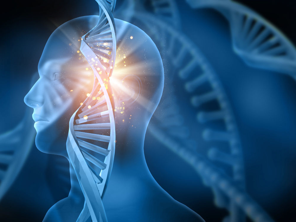 bright DNA with human FIGURE