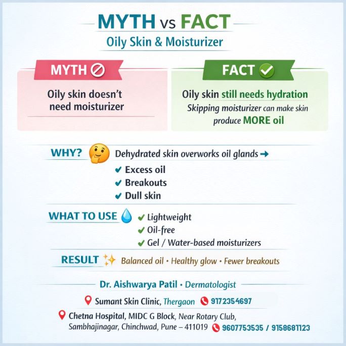 Myth and fact about oily skin image