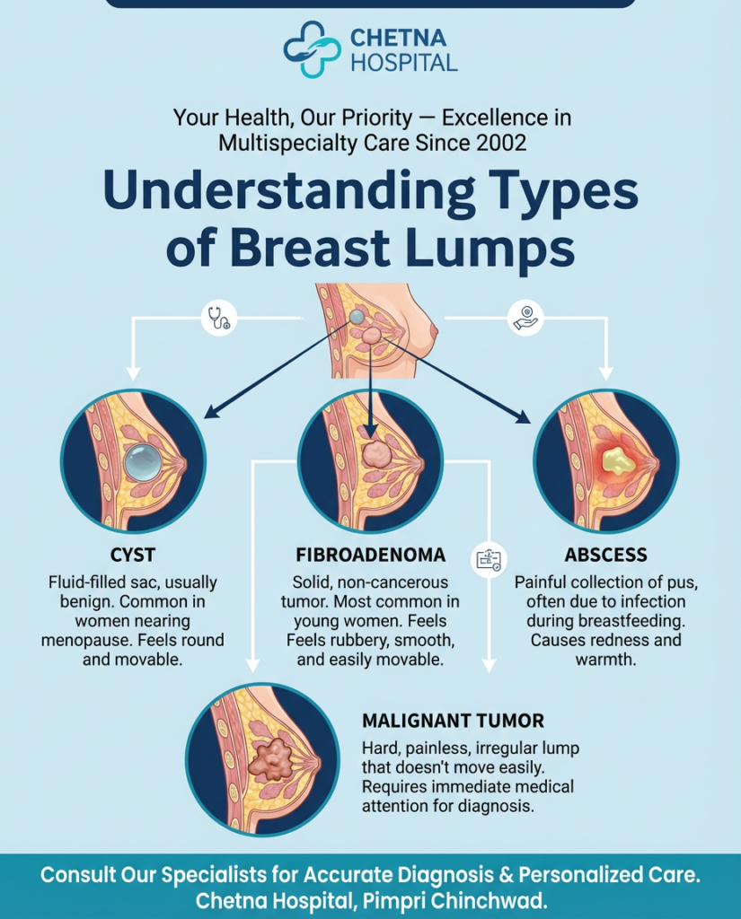 Dr. Dhananjay Patil, expert breast lump surgeon at Chetna Hospital, Chinchwad.