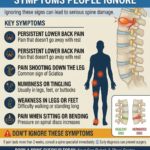 5 herniated disc symptoms people ignore, including persistent lower back pain, sciatica pain shooting down the leg, numbness or tingling