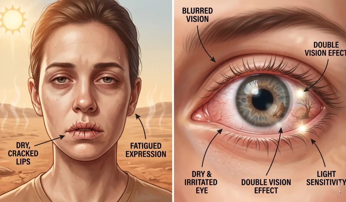 Dehydration and vision problems causing blurry eyes and dryness treated at Chetna Hospital Chinchwad