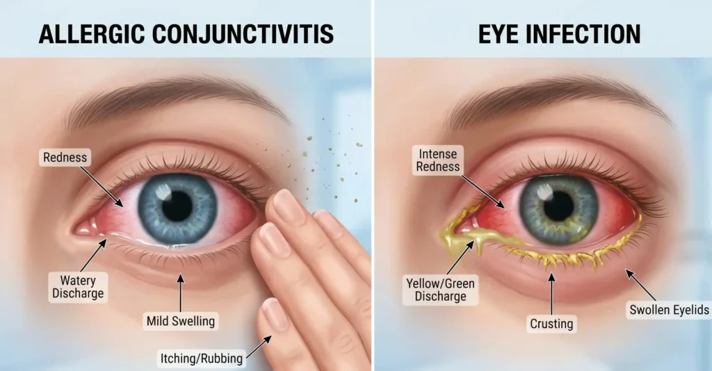 Eye allergy symptoms relief by Dr. Rachana Tiwari-Patil at Chetna Hospital, Chinchwad Pune.