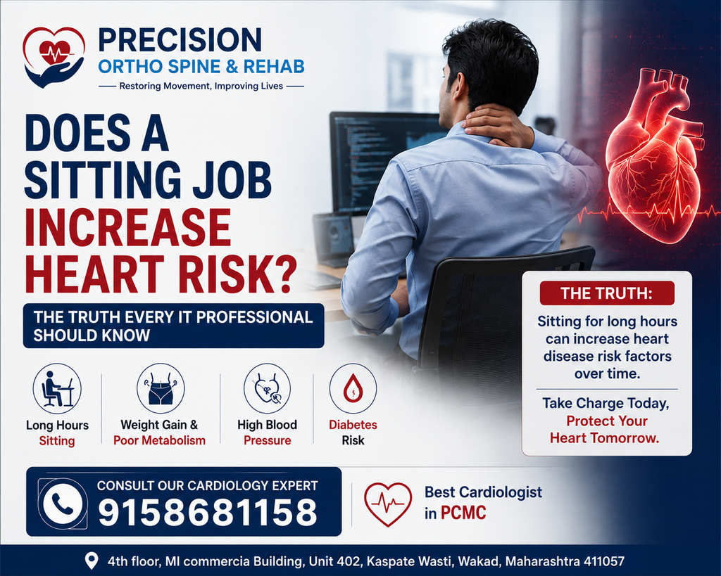 How prolonged sitting and sedentary IT jobs can increase cardiovascular risk and affect heart health