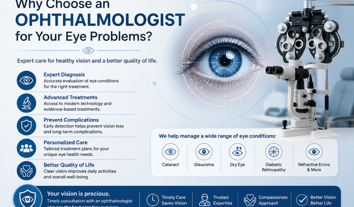 Why choose an ophthalmologist for eye problems in PCMC