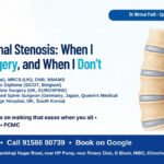 Lumbar canal stenosis: when a spine surgeon advises surgery and when not. Dr Nirmal Patil, Chinchwad, Pune