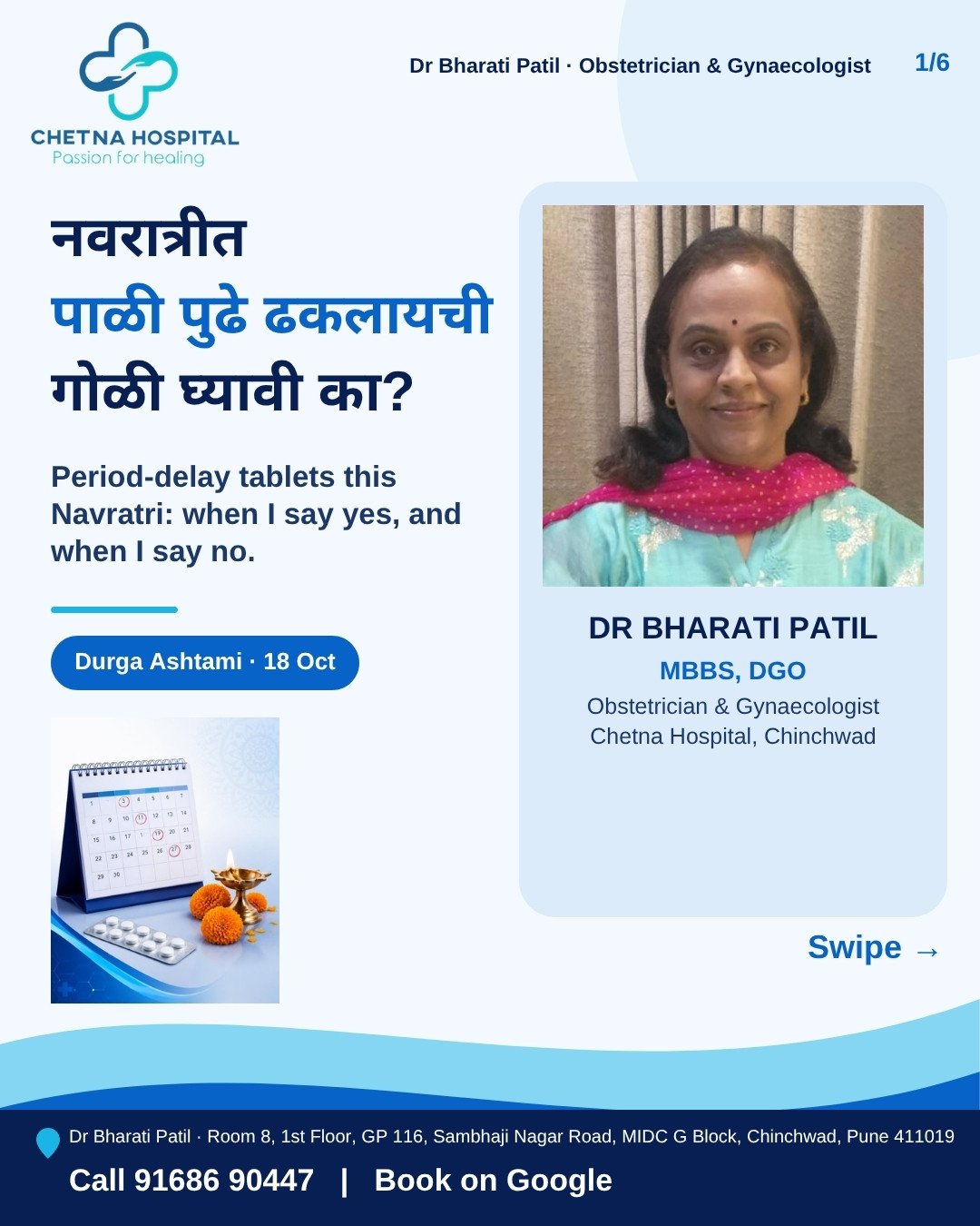 Slide 1: Should you take a period-delay tablet this Navratri - Dr Bharati Patil
