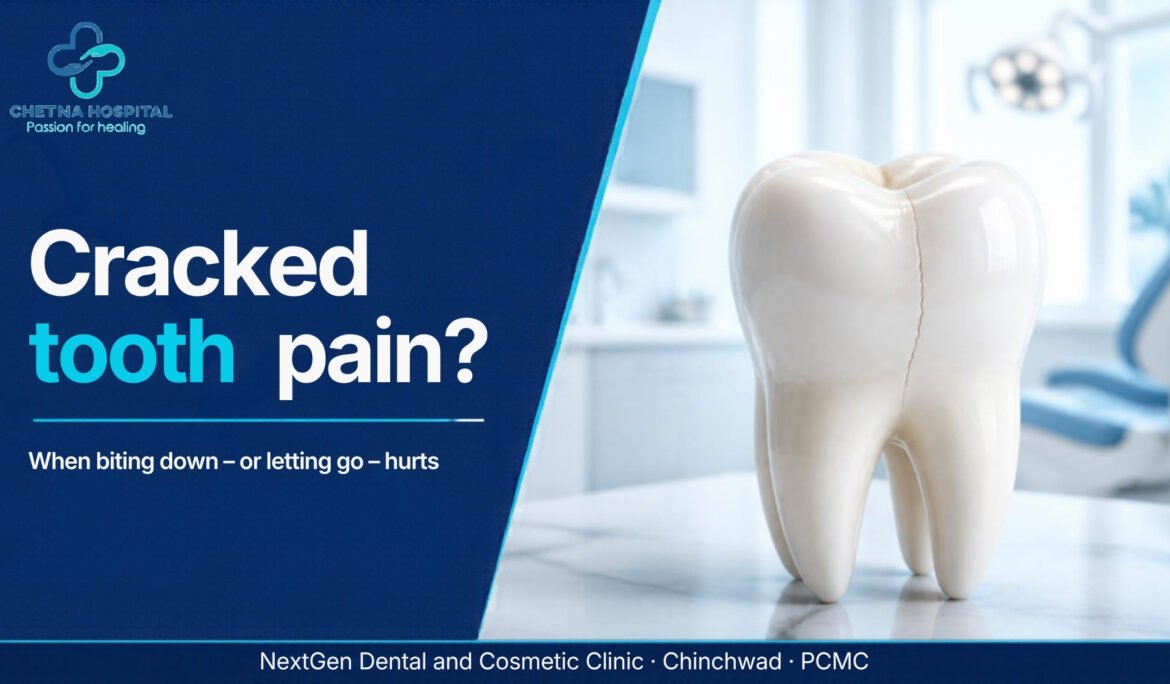 Cracked tooth pain explained: molar with a hairline crack, NextGen Dental and Cosmetic Clinic, dentist in Chinchwad, PCMC